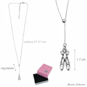 Ballerina spitzen stalen ketting