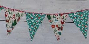 Kleurige kerstslinger met ijsberen en kerstprint