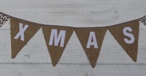 Jute kerst slinger met Xmas